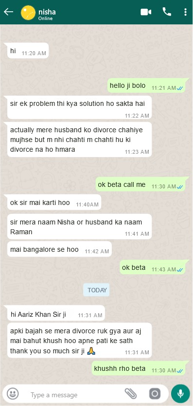 WhatsApp Chat - Client Review